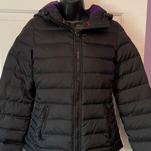 American Eagle Outfitters black hooded down puffer jacket or coat